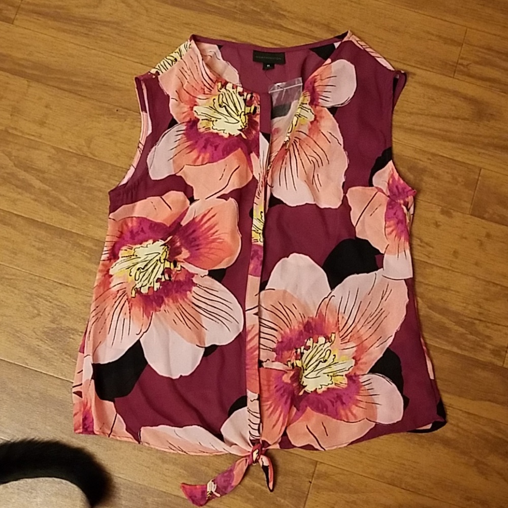 Purple/pink flowery Worthington sleeveless top
